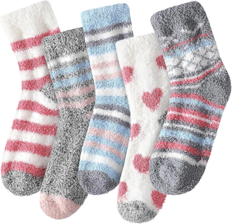 Premillow Womens Fuzzy Socks Fluffy Socks Women Winter Cozy Sock Warm Slipper Home Sleeping Sock for Women - Image 1